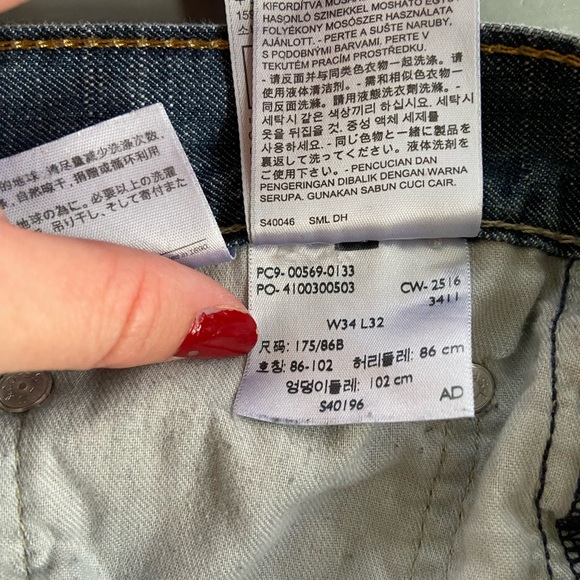 Vintage Y2K 569 Levis W34 L32 Faded Blue - Picture 7 of 9